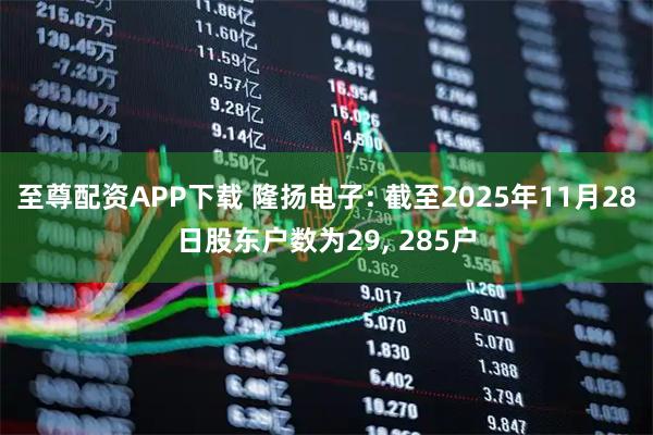 至尊配资APP下载 隆扬电子: 截至2025年11月28日股东户数为29, 285户